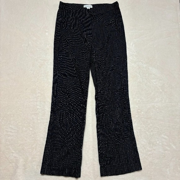 Sundance Pants - Sundance Womens Sierra Straight Leg Linen Pants Size‎ 6 Black White Pinstripe